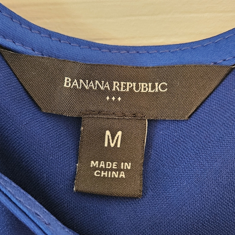 Banana Republic Factory Blue Satin Maxi Dress Size Medium - Picture 4 of 4